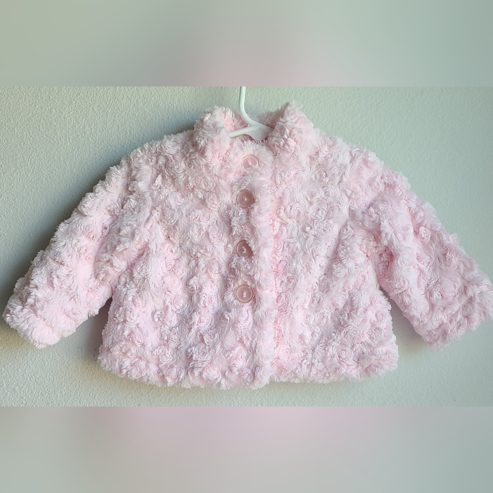Early Days Girl's Soft Pink Faux Fur Jacket, Sz 3-6M
